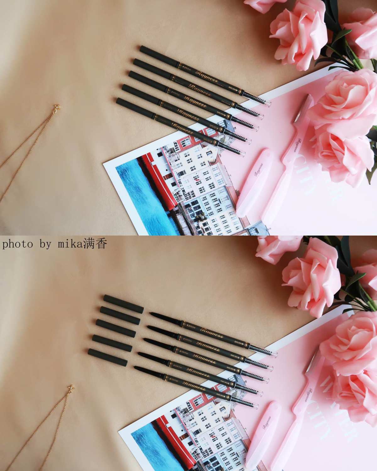 Rayness极细眉笔➕修眉刀💖💖💖 ✨全色号试色✨让