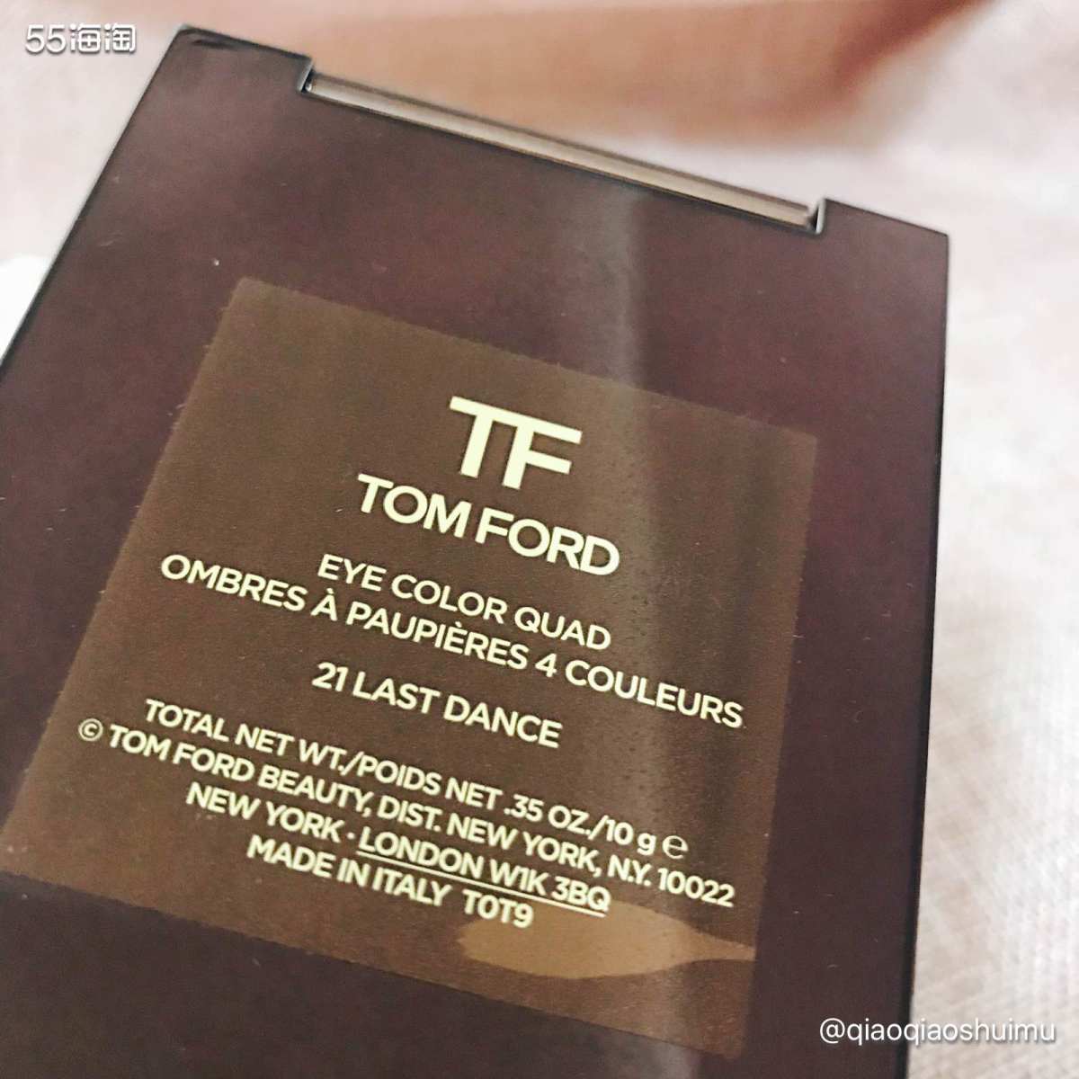 这盘21号色last dance的Tom ford四色眼影盘
