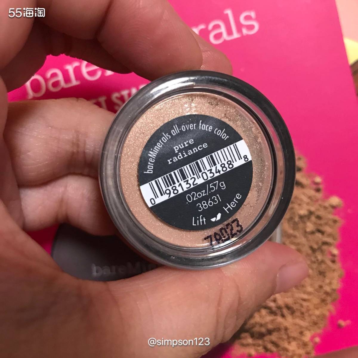 晒单22，bare minerals的矿物质粉很出名啦，对肌