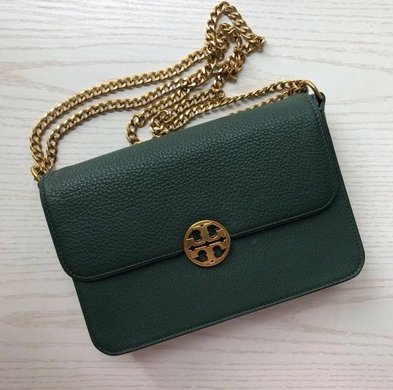 Tory Burch墨绿色链条包 晒晒 今年超级流行的墨绿色