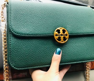 Tory Burch墨绿色链条包 晒晒 今年超级流行的墨绿色