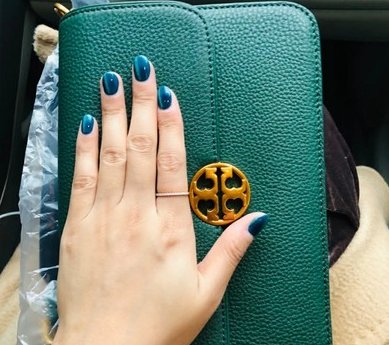 Tory Burch墨绿色链条包 晒晒 今年超级流行的墨绿色