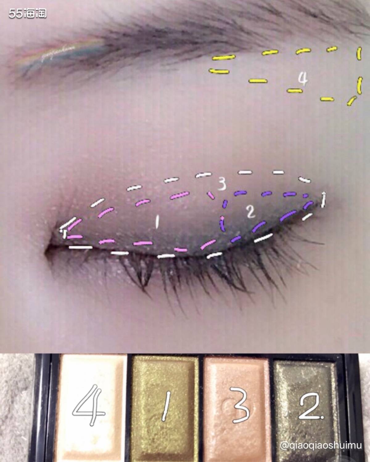 🍃绿草桔子妆🍊 起这个名字主要是因为颜色 绿色系的眼影 