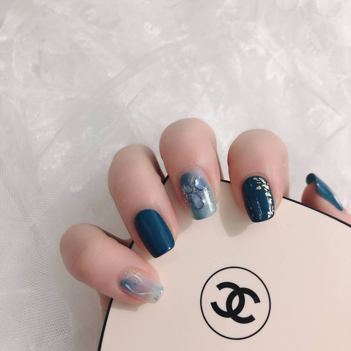 🔺9月晒单挑战_No_3🔻GET显白又耐看的雾霾蓝美甲~