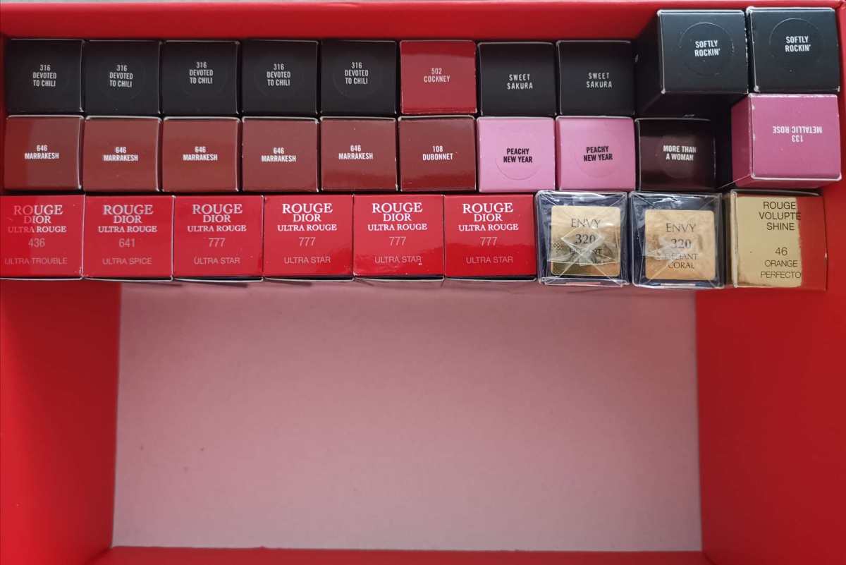 mac dior 雅诗兰黛 ysl46口红打包出