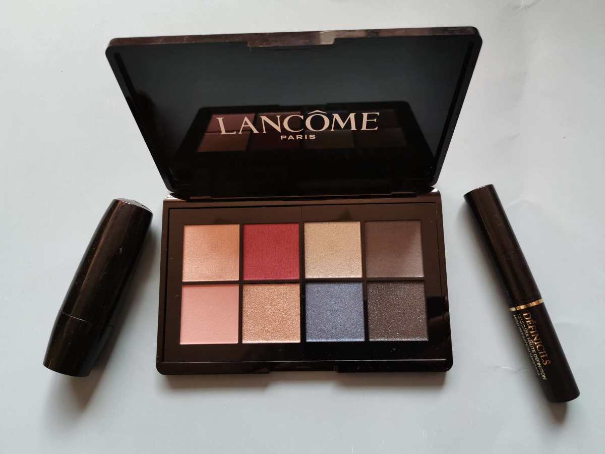 兰蔻眼影盘正装 口红正装色号124 睫毛膏小样 一组 58包邮