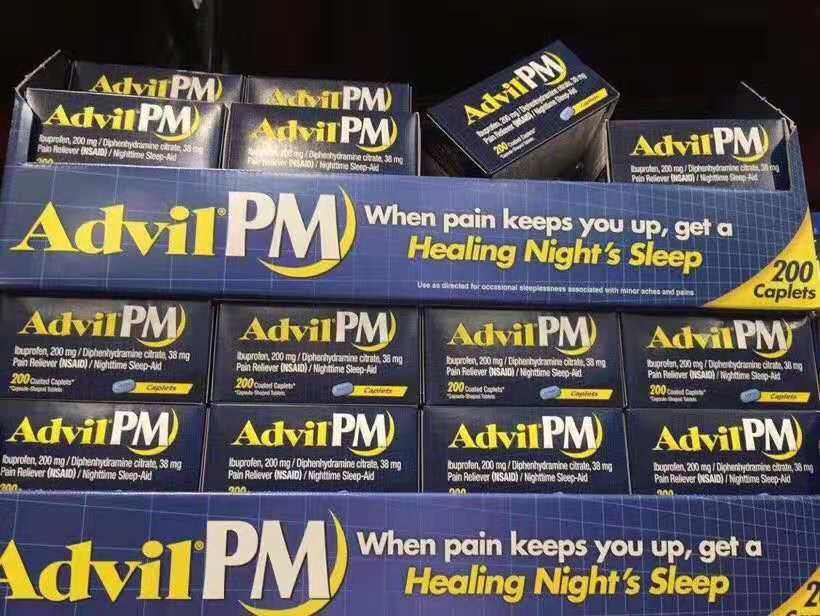 直邮含税￥147 Advil PM布洛芬解疼200毫克 20
