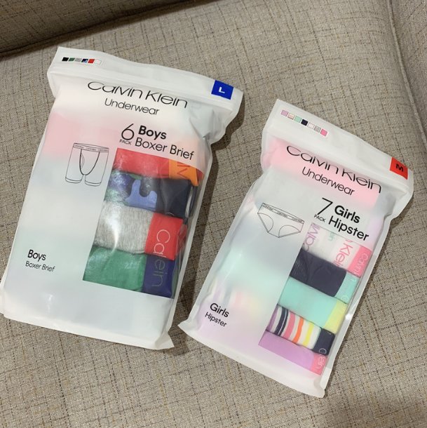 Calvin Klein/CK女童男童内裤 7条装QQ快递顺