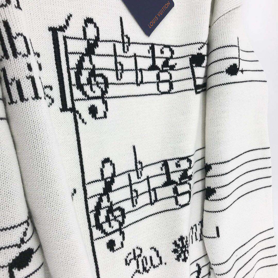 Louis Vuttion19FW双面音符毛衣 lv新款音符
