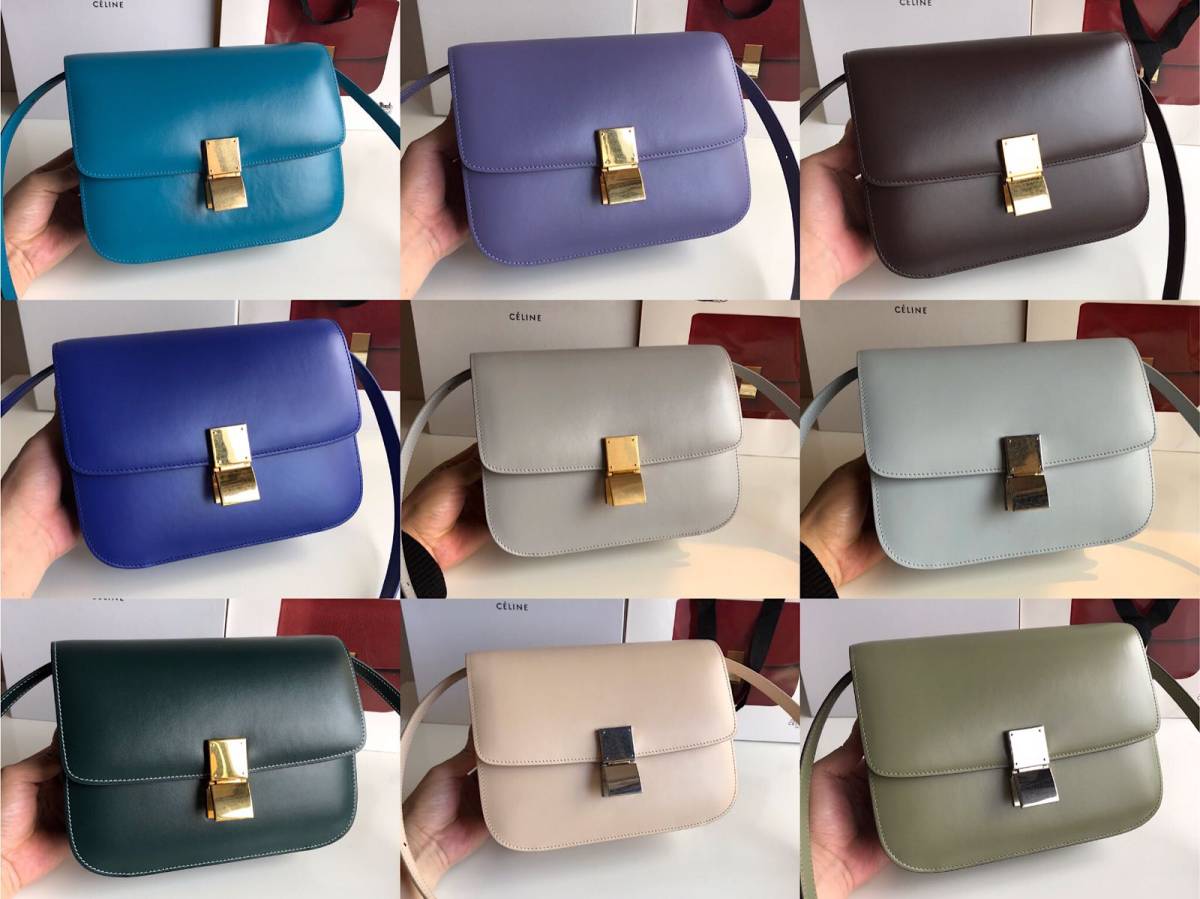 Celine box 这也算一款必入的包了吧，各种颜色都有哈