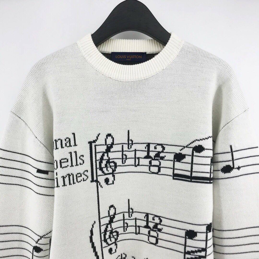 Louis Vuttion19FW双面音符毛衣 lv新款音符