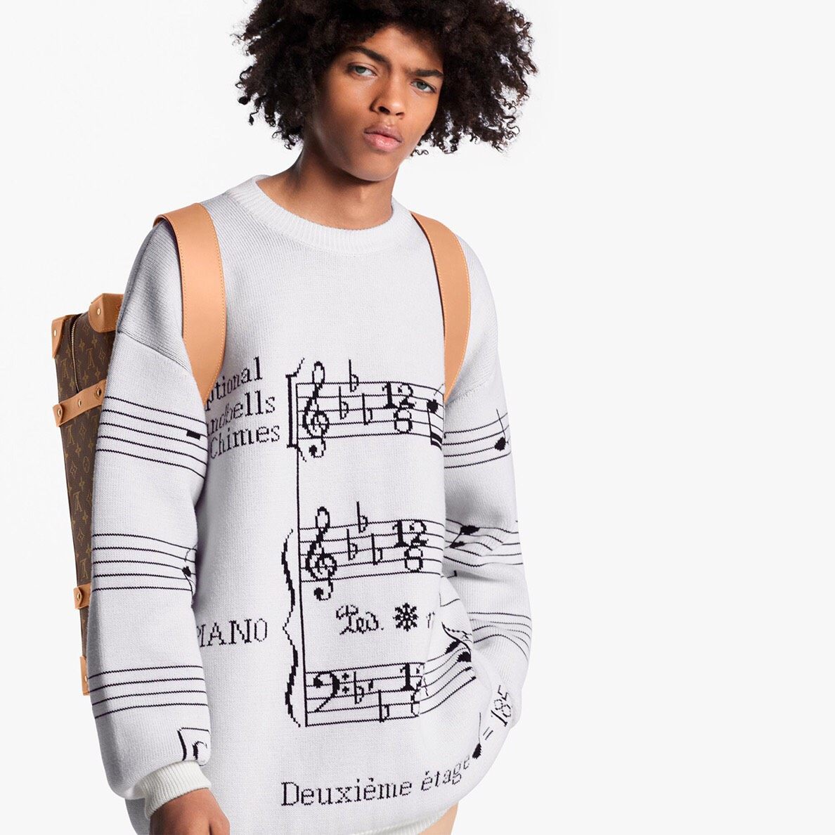 Louis Vuttion19FW双面音符毛衣 lv新款音符