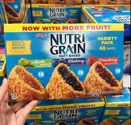 KELLOGG’S家乐氏 苹果草莓蓝莓夾心谷物燕麦48条1.