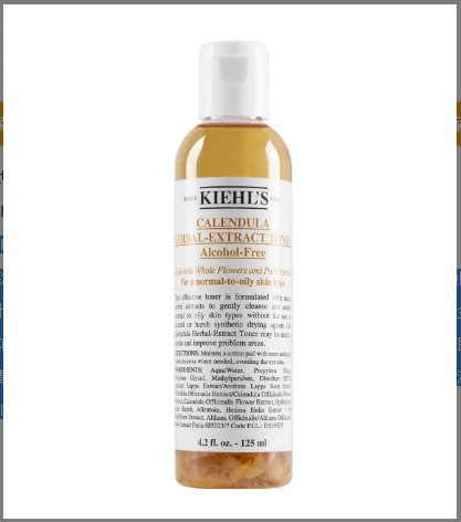 Kiehls 科颜氏金盏花爽肤水 补水保湿 收缩毛孔化妆水 