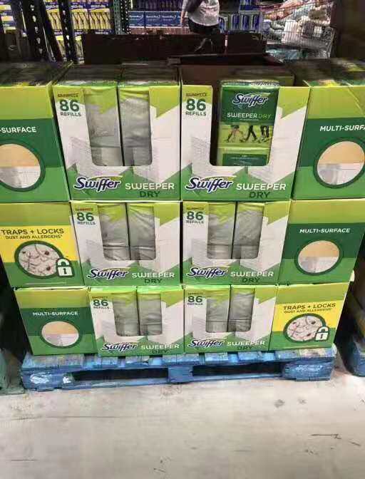 直邮含税￥160 Swiffer 速易洁拖把干巾静电除尘纸，
