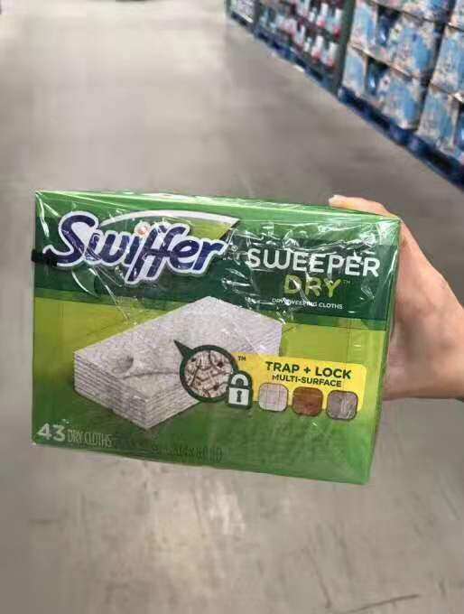 直邮含税￥160 Swiffer 速易洁拖把干巾静电除尘纸，