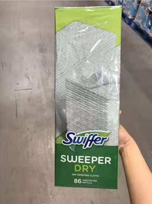 直邮含税￥160 Swiffer 速易洁拖把干巾静电除尘纸，