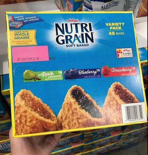 Kelloggs家乐氏粗粮苹果肉桂草莓蓝莓营养能量棒，一盒里