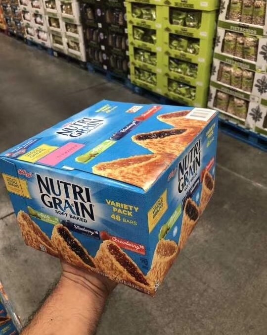 Kelloggs家乐氏粗粮苹果肉桂草莓蓝莓营养能量棒，一盒里
