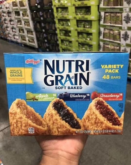 Kelloggs家乐氏粗粮苹果肉桂草莓蓝莓营养能量棒，一盒里