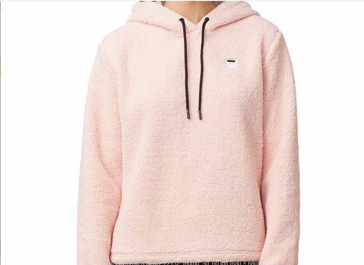 Fila 斐乐 女士秋冬新款羊羔绒连帽卫衣 fila女士秋冬