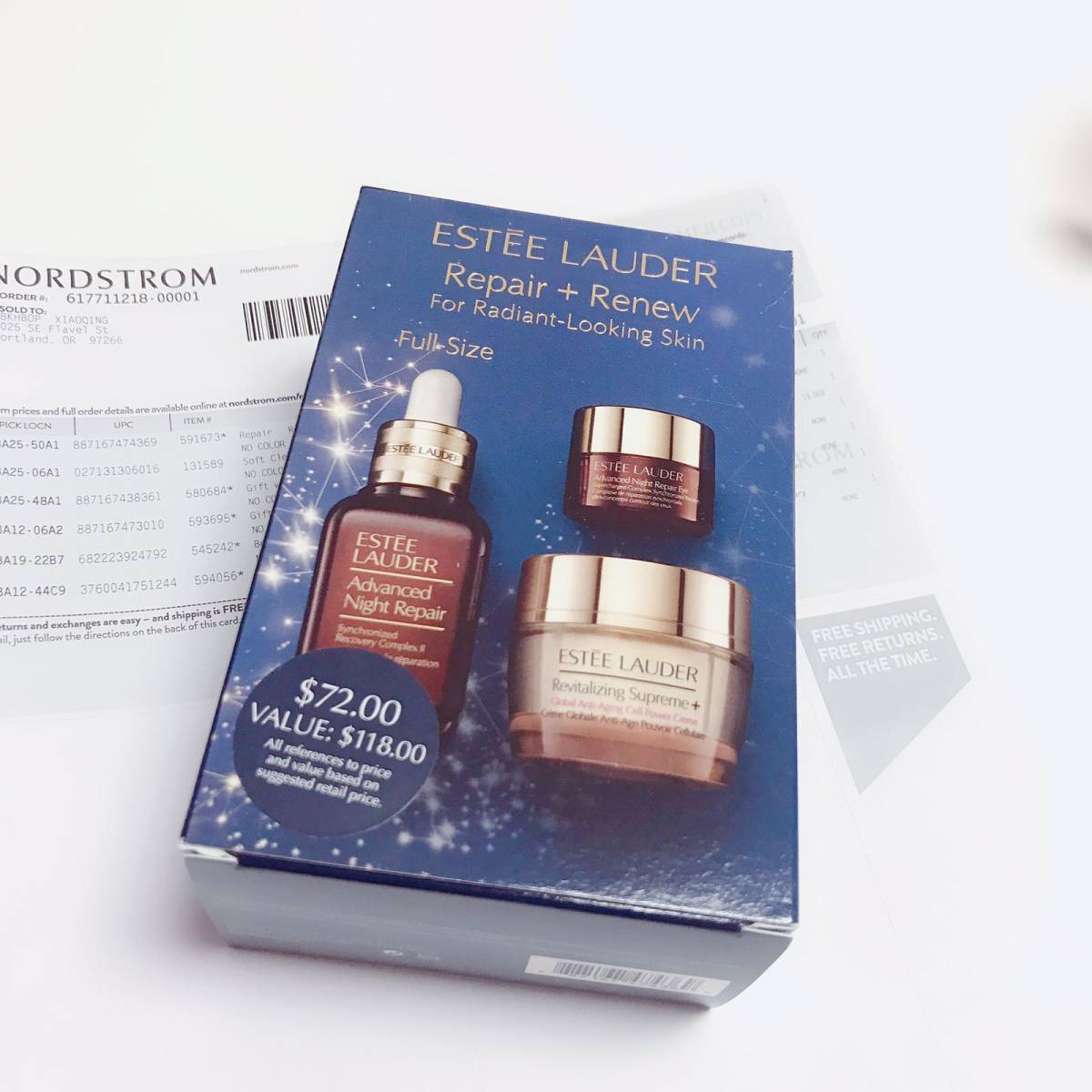 出雅诗兰黛小棕瓶精华30ml套装，现货438包邮非偏远地区