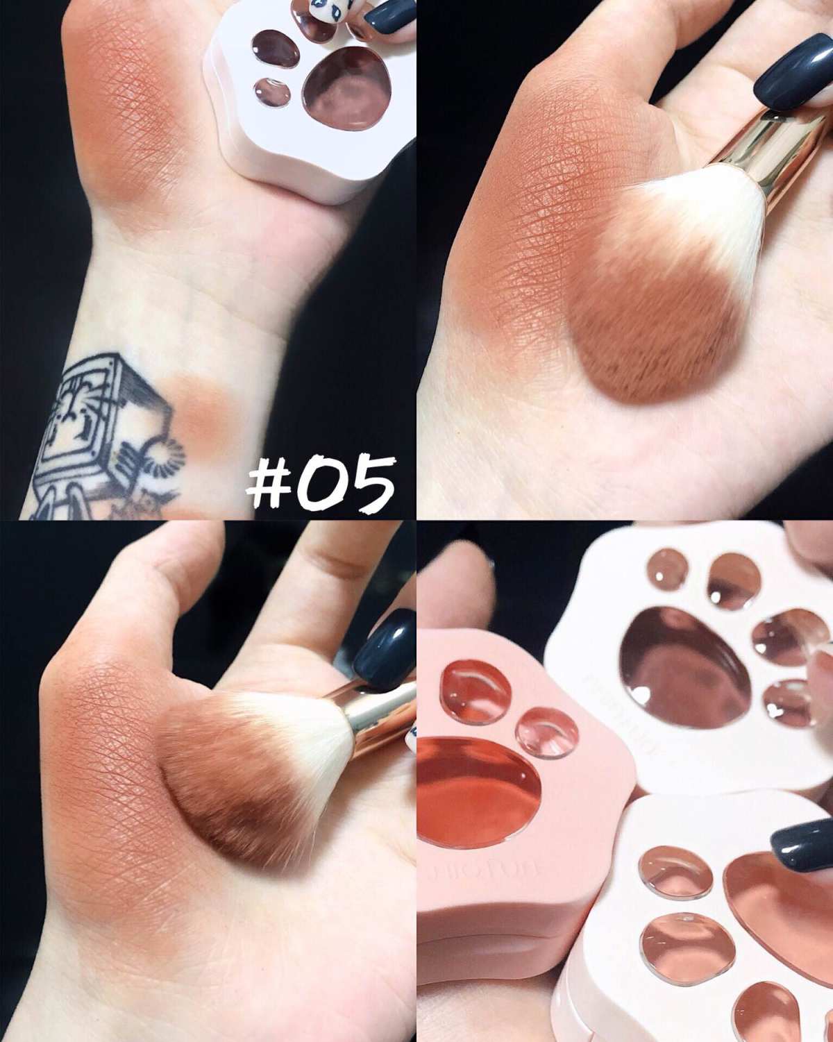 我怀疑这块腮红在搞可爱🐾并且找到了证据！ 害！又是被小猫咪
