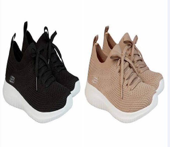 Skechers 斯凯奇 女士轻便时尚透气休闲运动鞋 黑色，