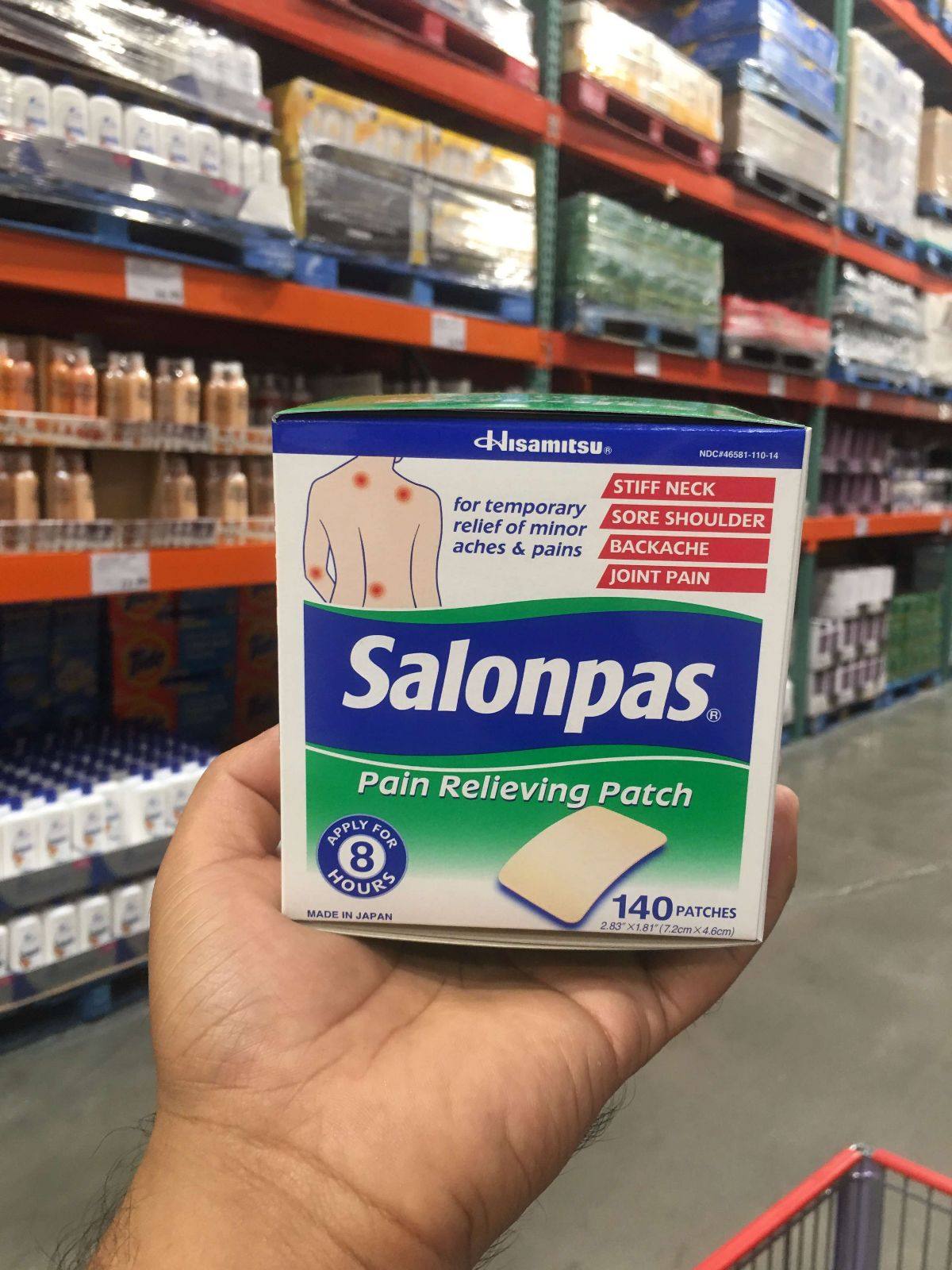 Salonpas撒隆巴斯颈椎止贴，140贴，皮肤外用，每天使