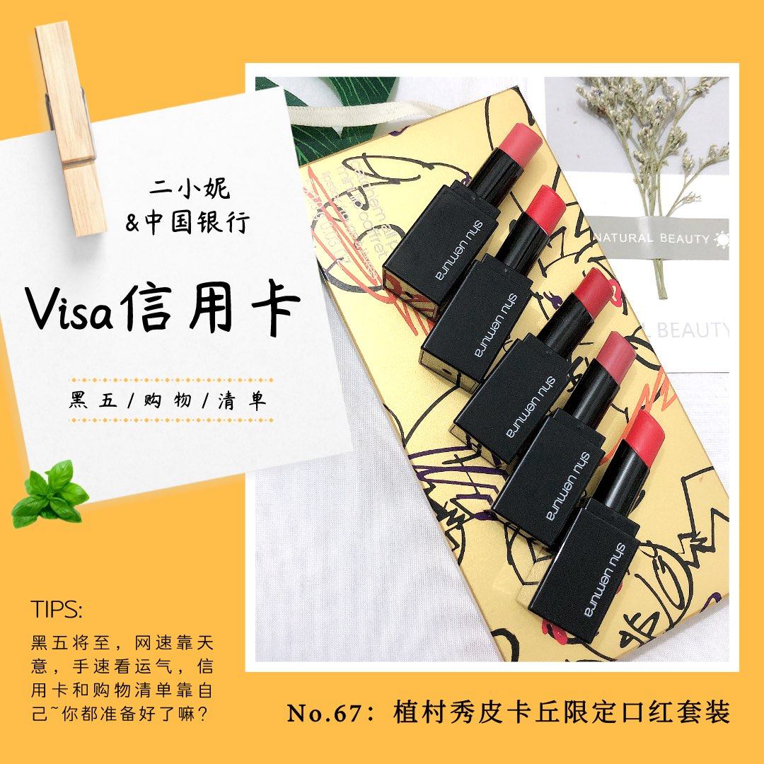 我的中国银行Visa信用卡省钱计划🔺NO.67：植村秀皮卡
