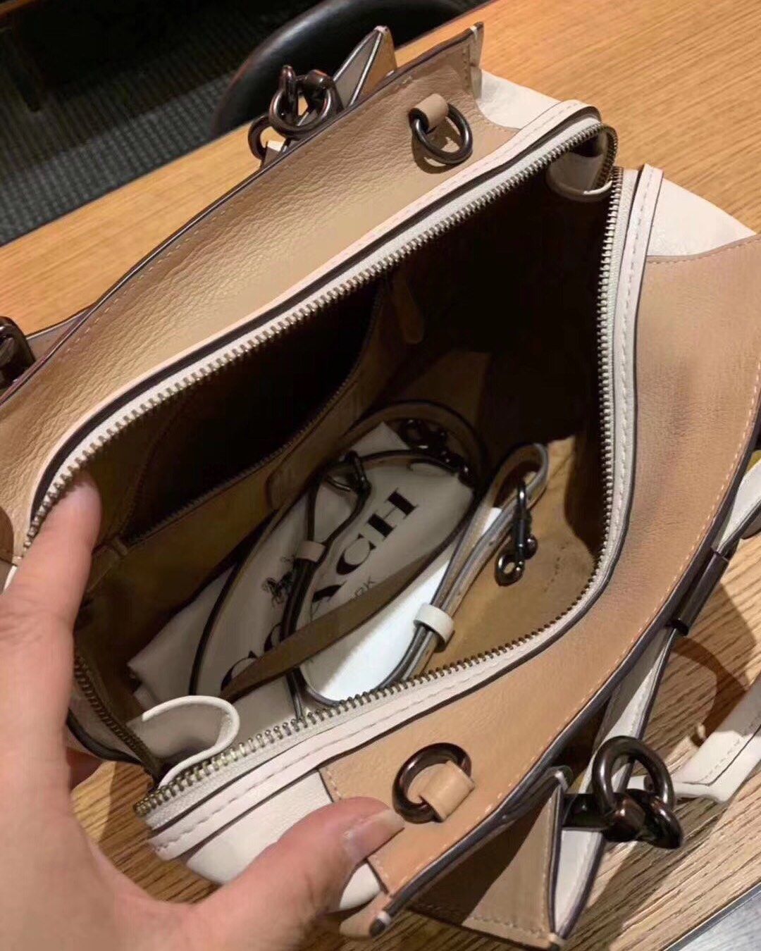 coach dreamer 29拼色中号,折上折,9694直邮2400,海淘攻略-55海淘