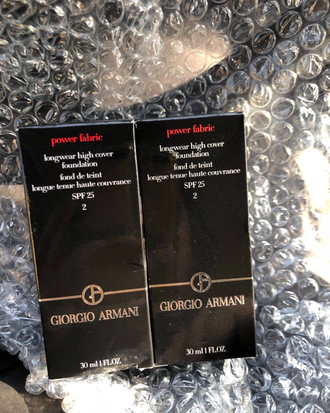 第一次海淘，阿玛尼权利粉底液顺利开箱，算了下，直邮过来九天就