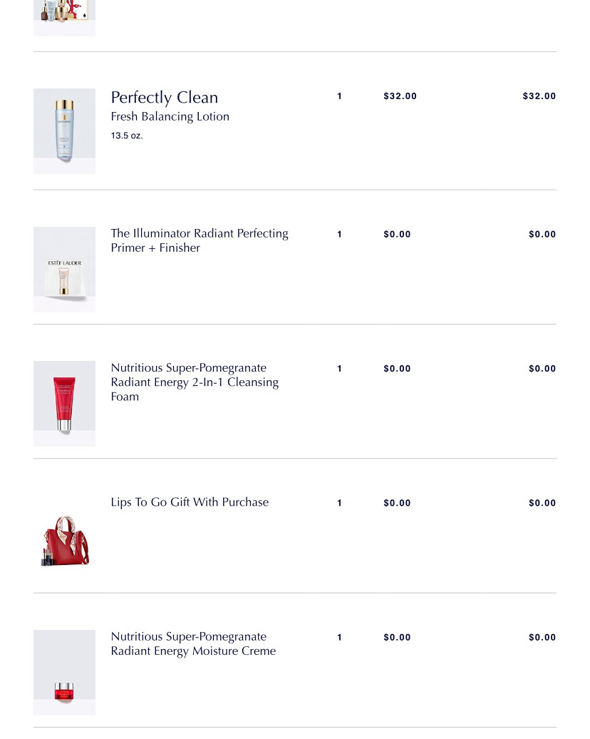 雅诗兰黛美国官网下单，这单应该是10月份的活动吧，当时是买满