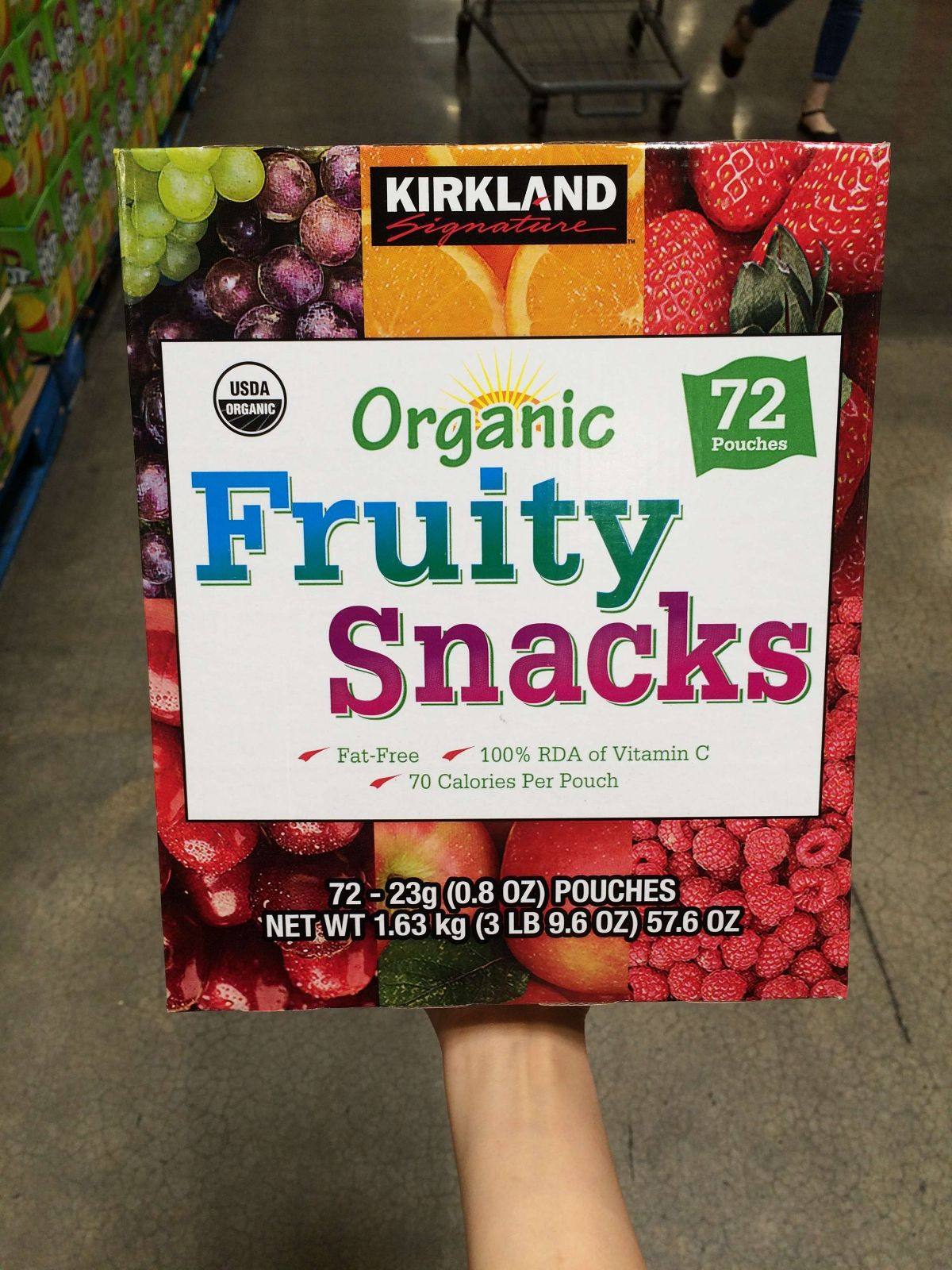 KIRKLAND 有机天然水果QQ糖 72小包六种口味 净含