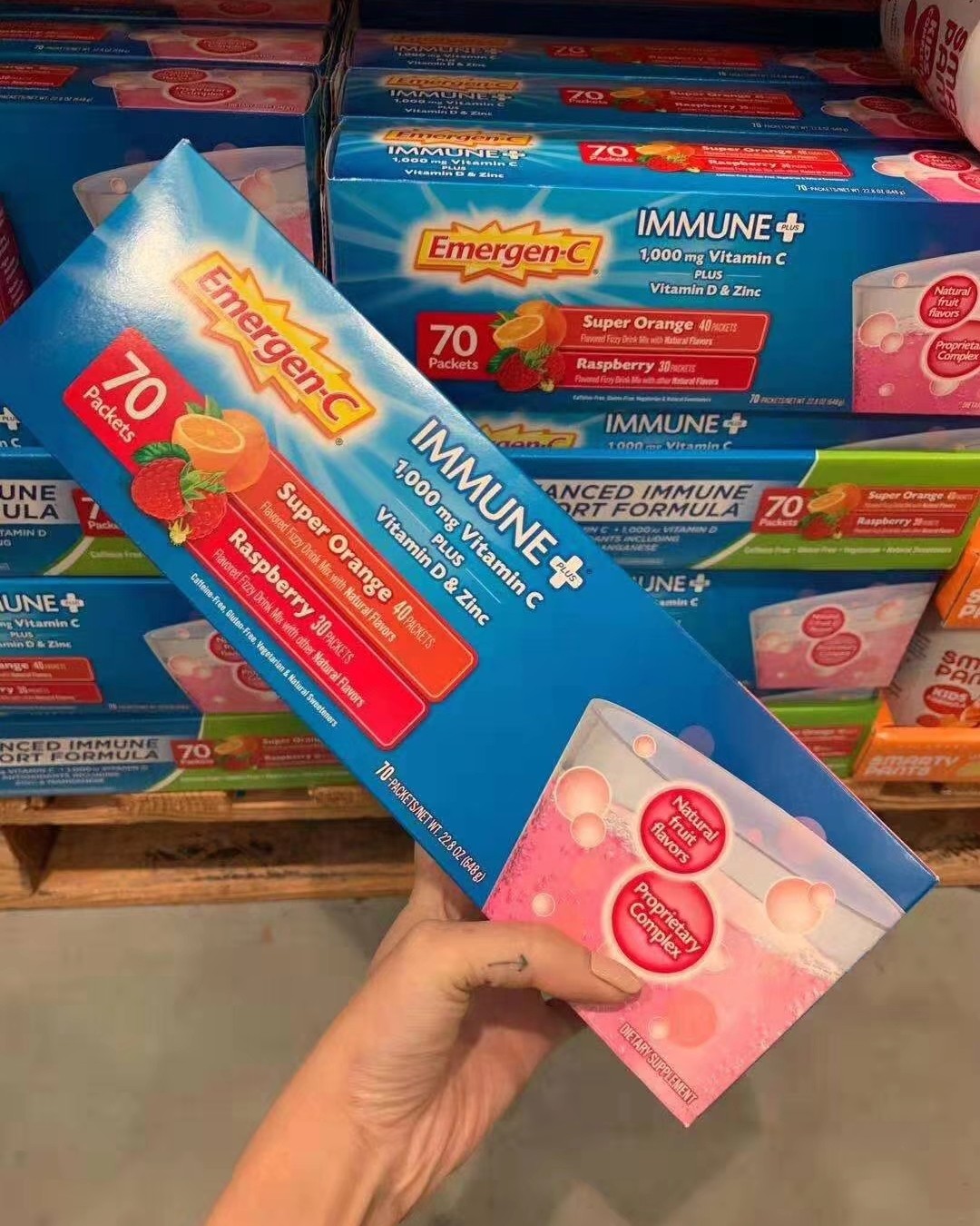 Emergen C 天然维生素c泡腾粉冲剂 橙子蔓越莓口味 