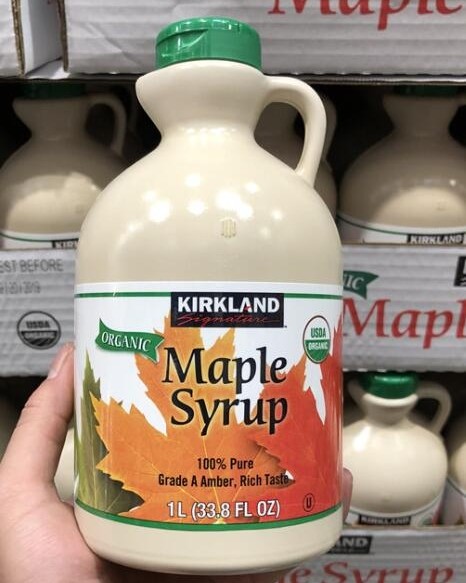 Kirkland柯克兰 天然加拿大枫糖浆A级琥珀色 1升装。