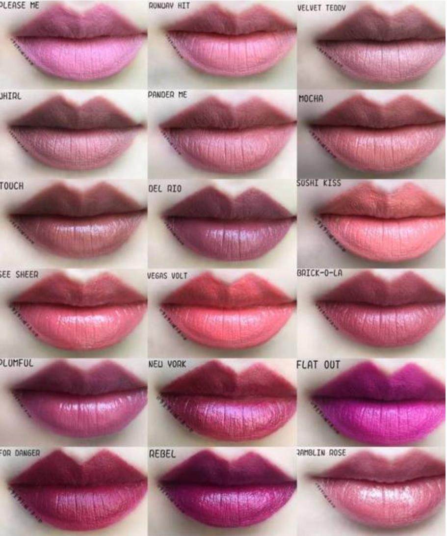 💄💄💄最全mac口红色号，看到这么多口红，心里绝对痒痒