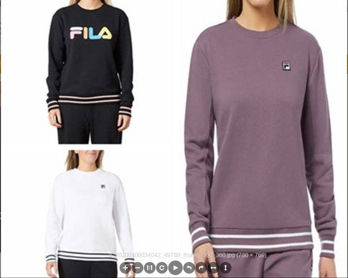 Fila 斐乐 女士圆领长袖时尚休闲套头卫衣 FILA女士圆