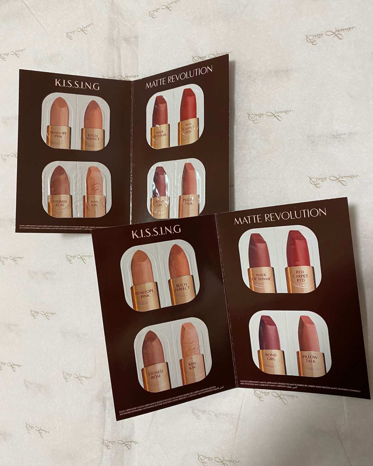 CT Charlotte Tilbury经典金管口红8色试色