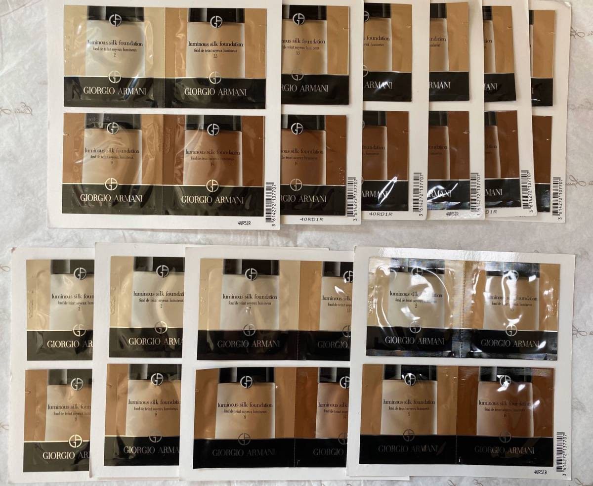 阿玛尼粉底液试色卡 每张有4片，每片1ml，单张不包邮，不拆