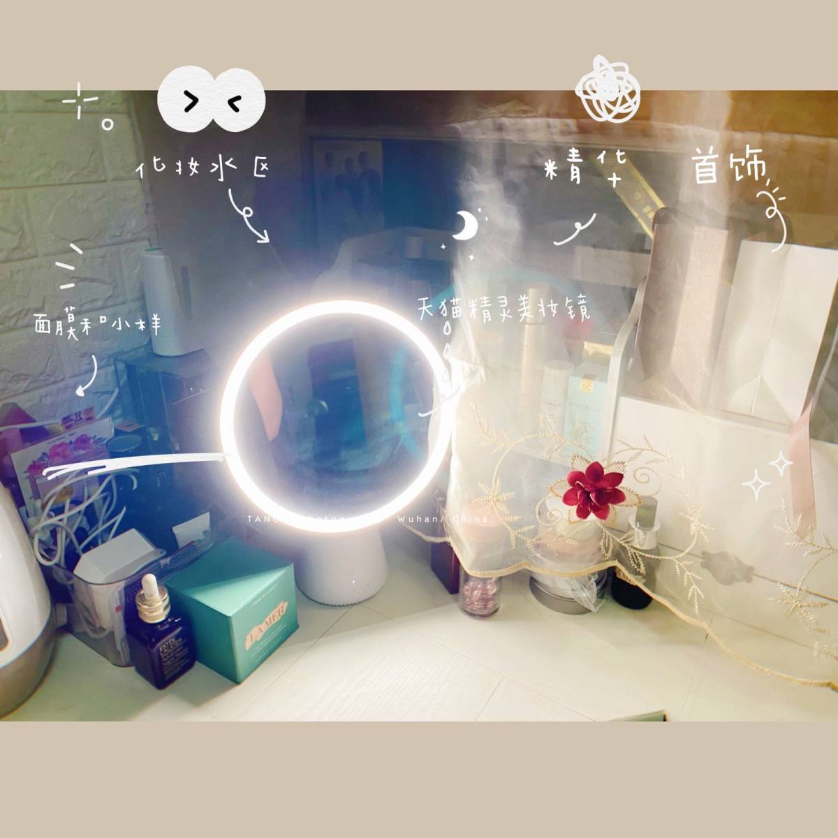 ⛅️没有梳妆台➕1系列.... 一直莫名害怕房间有大镜子，也