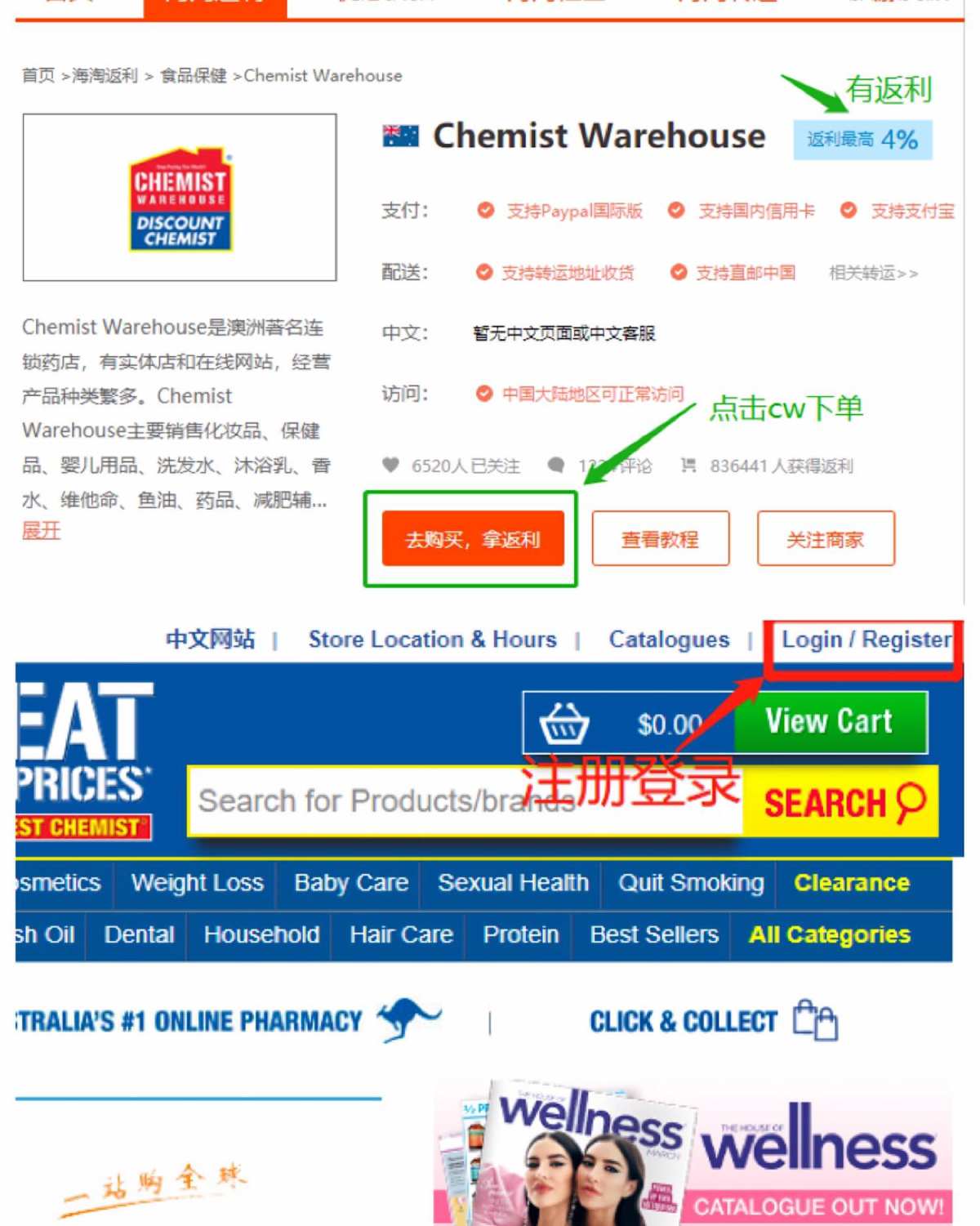 澳洲海淘入门澳洲cw家，全拼chemist warehous