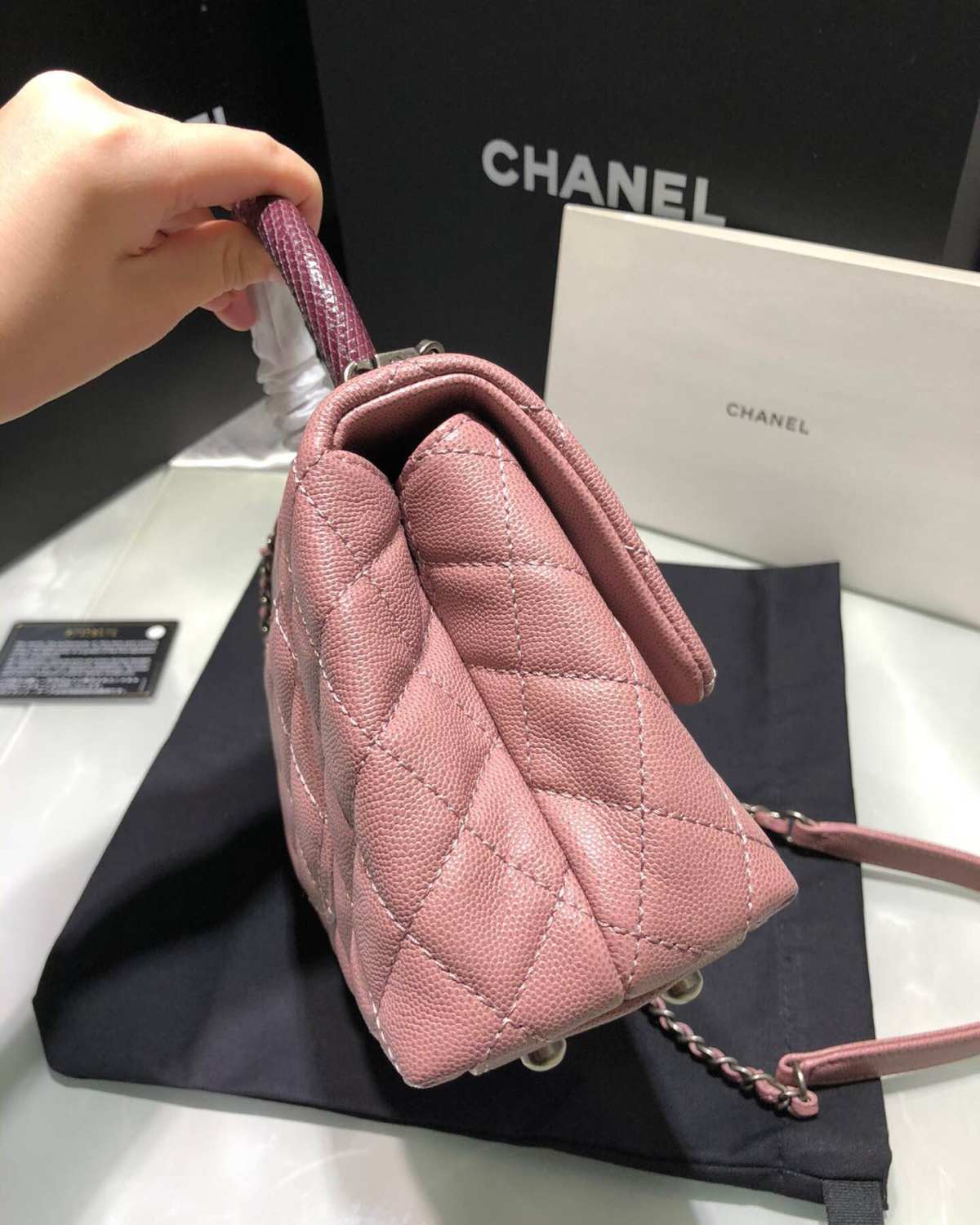 粉粉嫩嫩 满满的少女心 实拍Chanel coco hand