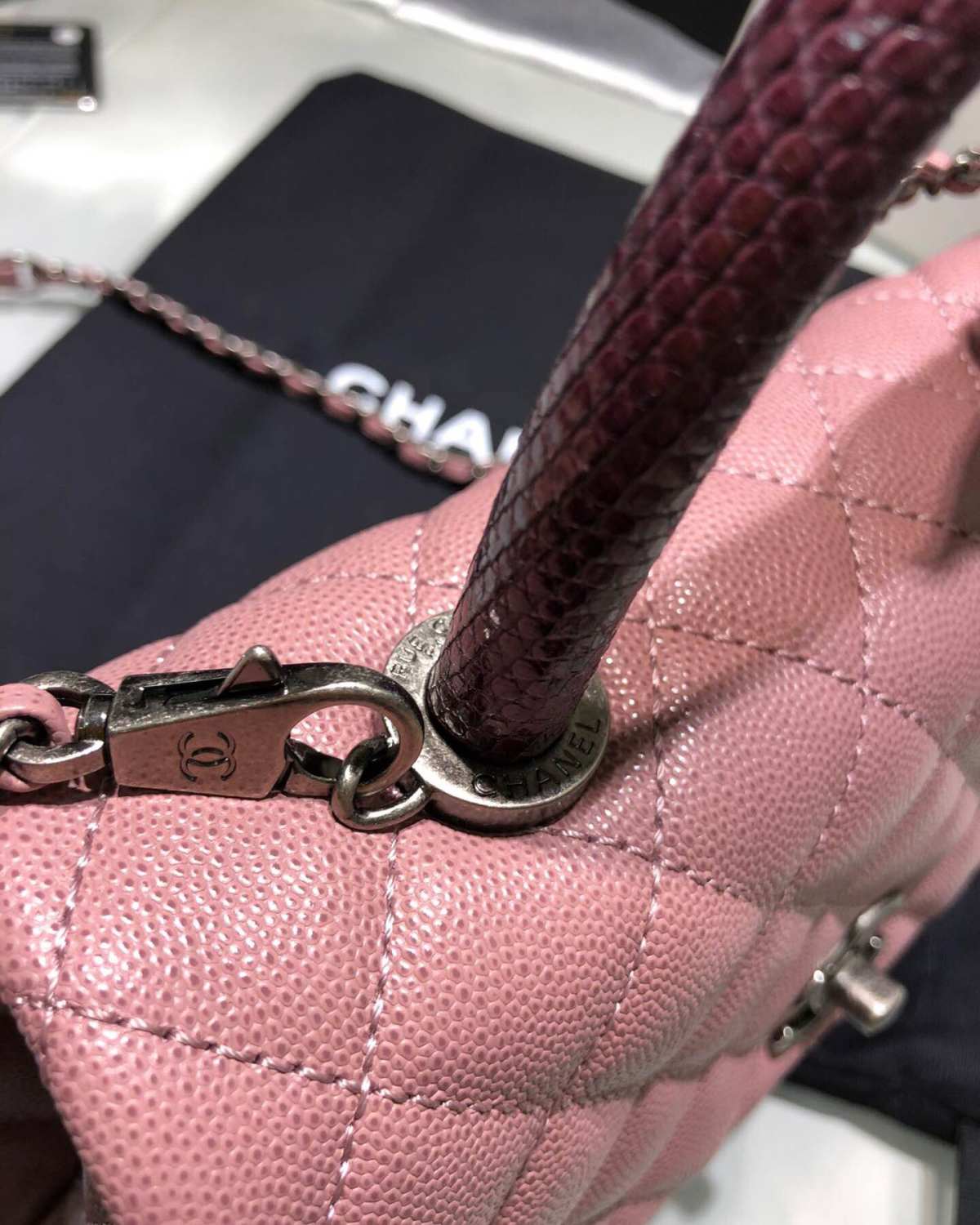 粉粉嫩嫩 满满的少女心 实拍Chanel coco hand