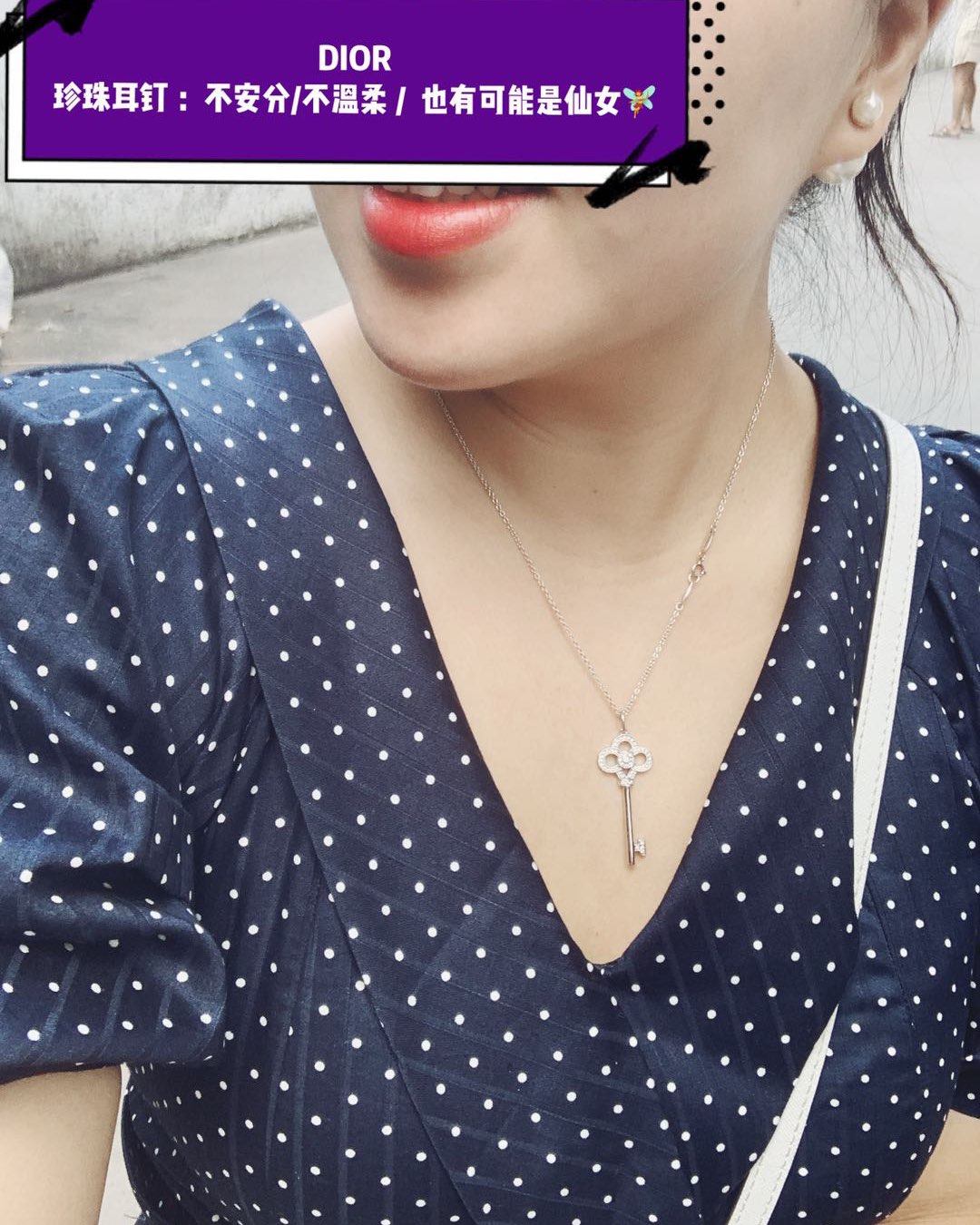 🎀 🎀 Dior迪奥 耳钉经典款大小圆形淡金色 珍珠拼接