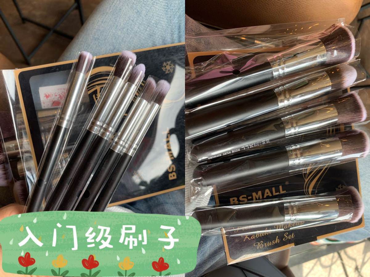 美国BS-MALL 基础款入门级 化妆刷10件套 化妆刷套装