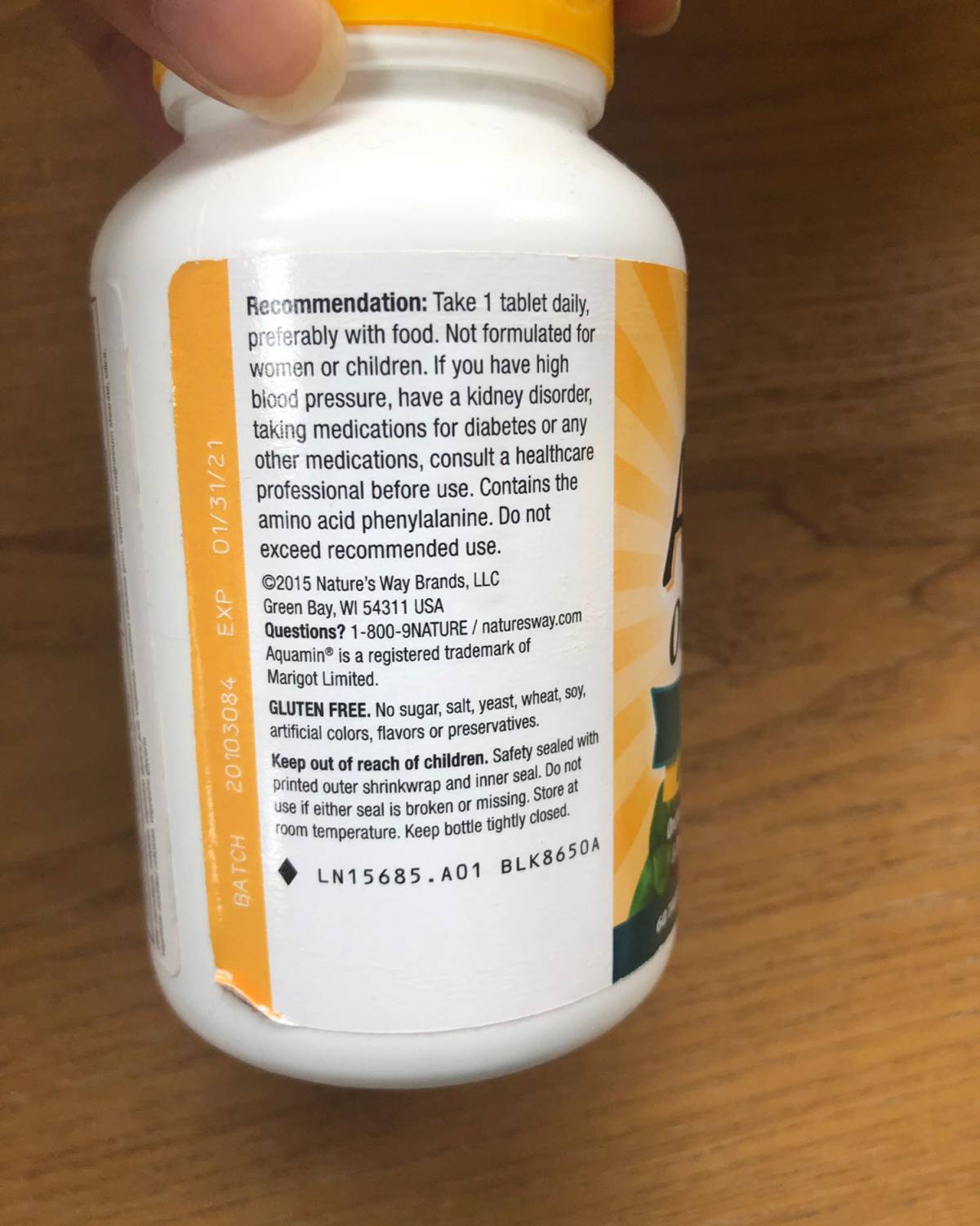 Nature’s way 男性每日综合维生素  之前参加ih