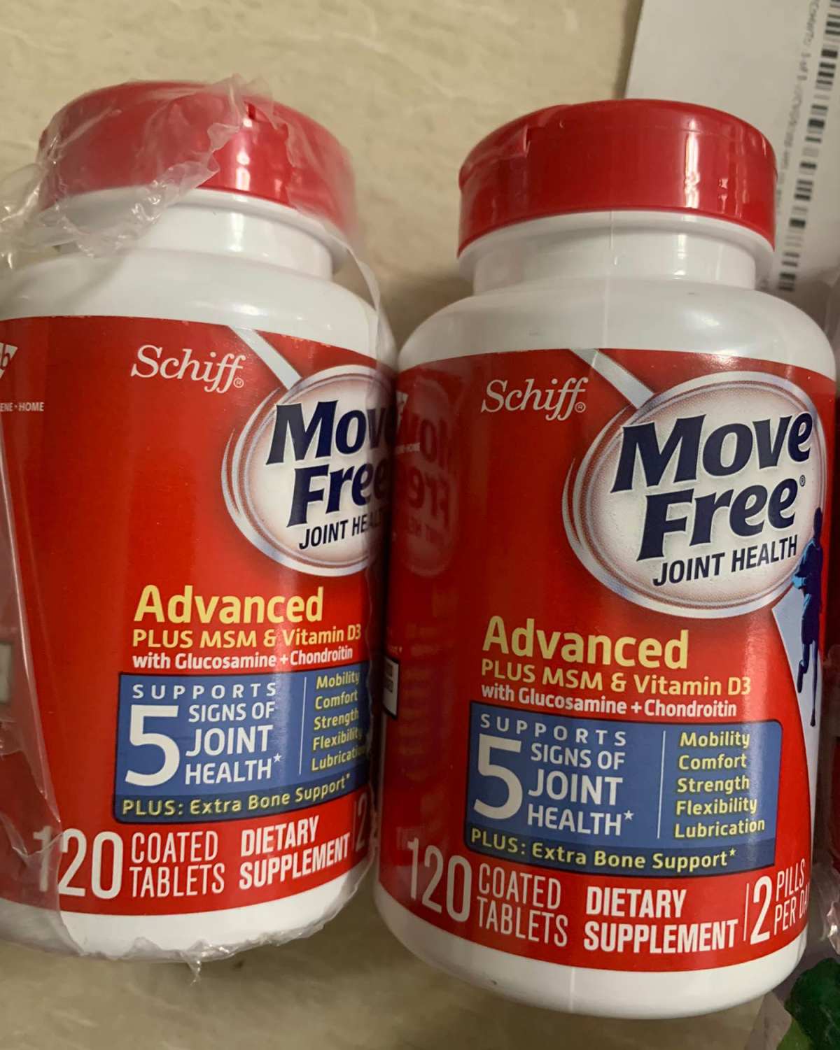 Move free 维骨力 蓝瓶  这款相较于绿瓶，添加了D