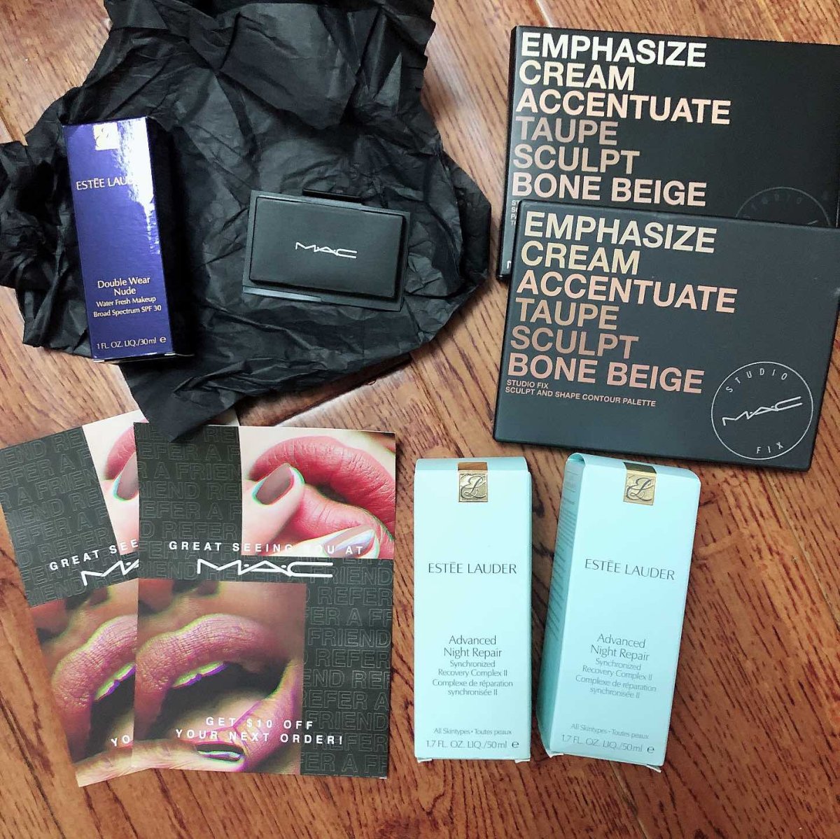 🌷雅诗兰黛、MAC开箱！🌷  这箱是合箱运回的！一共是下