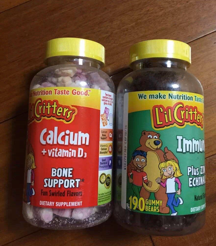 美国Lil Critters儿童钙片+维生素D3软糖（又称小